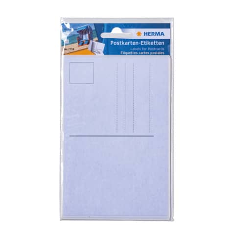 Postkartenetiketten, 95x145mm, 10 Stück, weiß HERMA 7758