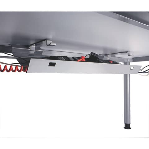 Kabelwanne horizontal, 90 cm, abklappbar, grau HAMMERBACHER MONT.VHK12/5