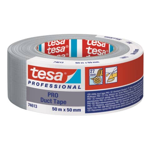 Reparaturband PRO Duct Tape, 50mx50mm, silber TESA 74613-00003-00