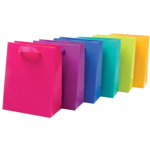 Geschenktragetasche uni, 17,7x27,7x9,8cm, sortiert PAPER STYLE 52996