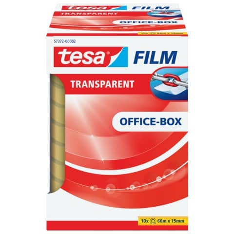 Klebefilm tesafilm® Office-Box, 66mx15mm, 10 Rollen, transparent TESA 57372-00002-01