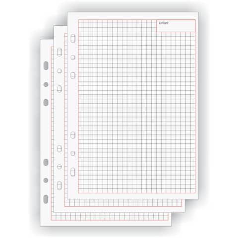 Ersatzeinlage Maxi A5, 149 x 210 mm, Einlagen kariert, 50 Blatt BIND 2544