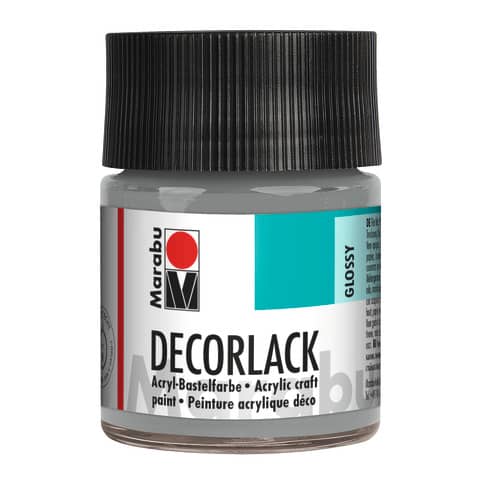 Decorlack Acryl, 50ml, metallic silber MARABU 11300 005 782