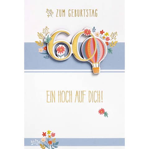 Geburtstagskarte Feelings Zahl 60 BSB 66-1023