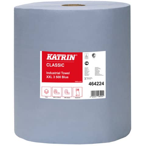 Rollenhandtuch, 3-lagig, 2x500 Blatt, blau KATRIN 223000210