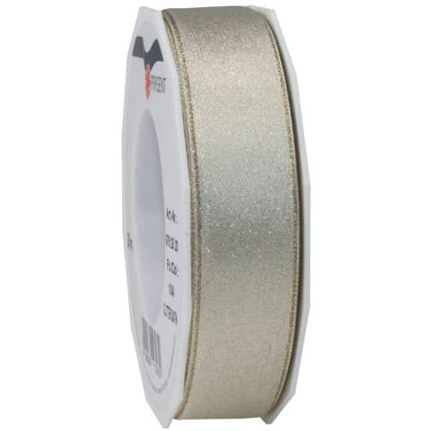 Zierband Satin Glitter, 25mmx20m, gold  6792520-104