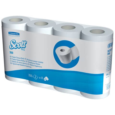 Toilettenpapier, 2-lagig, 8 Rollen, hochweiß SCOTT 8519