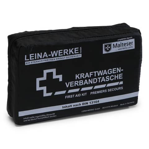 Verbandtasche KFZ DIN13164:2022 schwarz LEINA-WERKE 11002