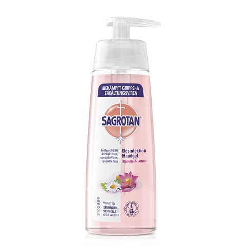 Handdesinfektionsgel Kamille & Lotus im Spender, 200 ml SAGROTAN 3204982