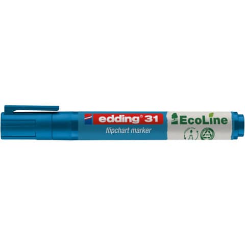 Flipchartmarker 31 EcoLine, 1,5-3mm, Rundspitze, blau EDDING 31-003