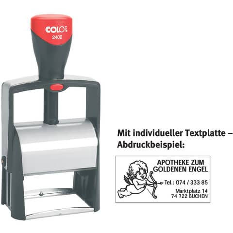 Selbstfärbestempel mit Platte 6 Zeilen   individuell COLOP 2400P