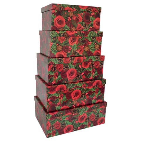 Weihnachts-Geschenkkarton Rosen, 5-teilig PBS 41752