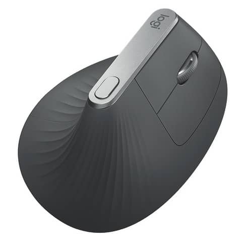 Maus MX Vertical, Akku, 6 Tasten, schwarz/silber LOGITECH 910-005448
