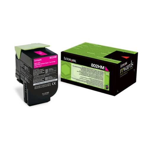 Lasertoner 802HM magenta   Return LEXMARK 80C2HM0