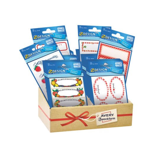 Haushaltsetikette im Display mehrfarbig sortiert AVERY ZWECKFORM 48696