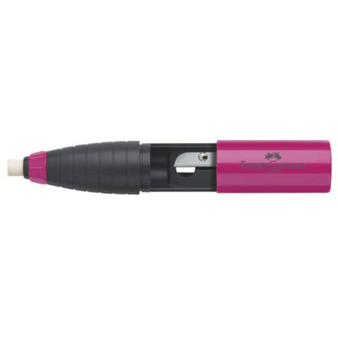 Radierer mit Spitzer, rot/blau FABER CASTELL 184401