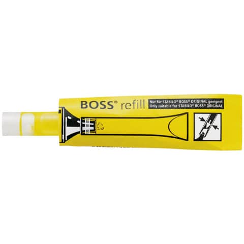 Textmarker Nachfüllsystem BOSS® ORIGINAL, 3ml, gelb STABILO 070/24