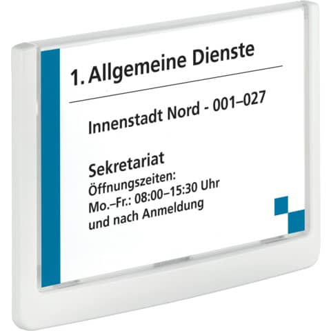 Türschild Click Sign, 149x105,5mm, weiß DURABLE 4861 02