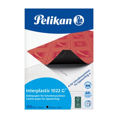 Kohlepapier Interplastic® 1022G, schwarz, A4, 100 Blatt PELIKAN 400142584