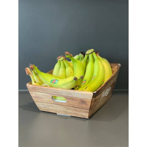 Obstkorb Bananen 4 KG im Packkarton mit Holzoptik FRUITON Banane