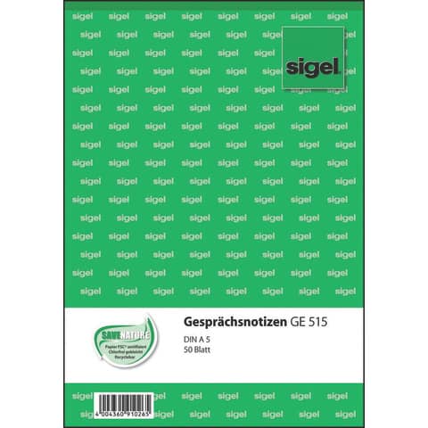 Gesprächsnotiz, A5, 50 Blatt SIGEL GE515