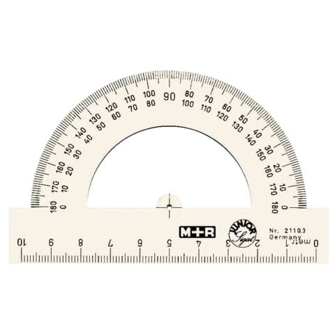 Winkelmesser 180° (Halb), Kunststoff M+R 721100000