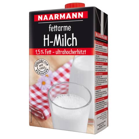 H-Milch 1,5 % Fett   12 x 1 l NAARMANN 930/710