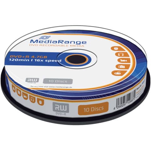 DVD+R 10er Spindel   4,7Gb120mi MEDIARANGE MR453