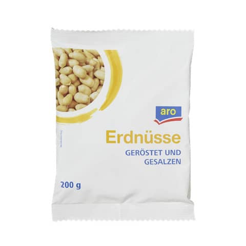 Erdnüsse geröstet und gesalzen, 200g ARO 551046