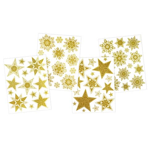 Weihnachts-Fensterbild Golden Christmas, sortiert  4619-0011