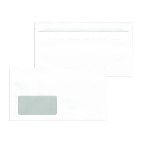 Briefumschlag Kompakt mit Fenster, 235 x 125 mm, 75g/m², selbstklebend, weiß MAILMEDIA 30005432