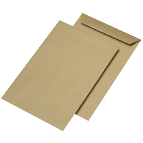 Versandtasche, C4, 130g/m², Nassklebend, 250 Stück, braun MAILMEDIA 30005452