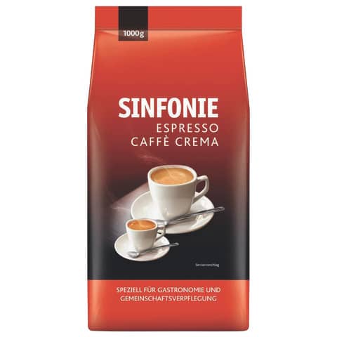 Kaffee 1kg SINFONIE Espresso Caffè Crema   ganze Bohnen JACOBS 4019141