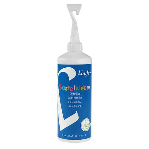 Bastelkleber, ohne Lösungsmittel, 100g, weißer Klebstoff trocknet transparent LÄUFER 99210