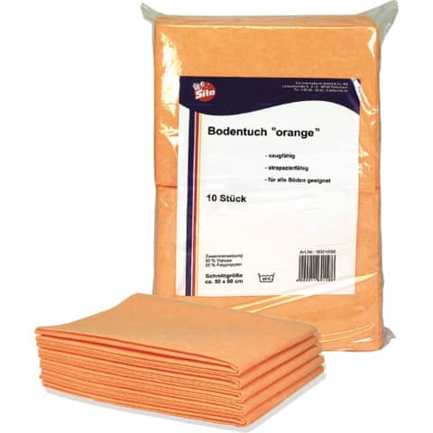 Reinigungstuch Boden 10ST orange 50x60cm SITO 3496875002