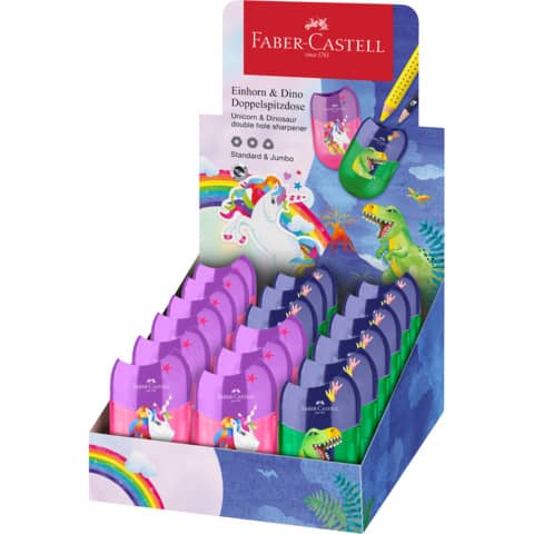 Doppelspitzer Dino/Einhorn   im Display FABER CASTELL 183551