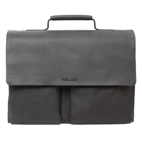 Businesstasche District, 30x41x14cm, Leder, dunkelgrau PRIDE & SOUL 47260