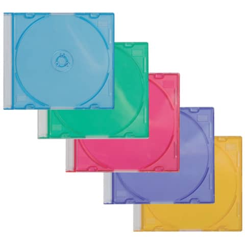 CD-Leerhülle Slim, 25 Stück, sortiert Q-CONNECT KF04384