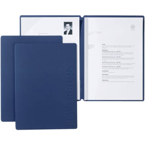Bewerbungsmappe Stream Premium, 2-teilig, blau PAGNA 44122-02
