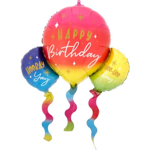 Folienballon Happy Birthday Balloons AMSCAN 4156601