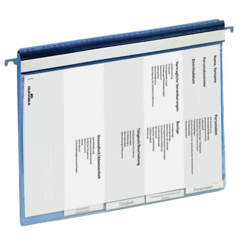 Personalhefter, Hartfolie, DIN A4, 5fach-Register, blau DURABLE 2555 06