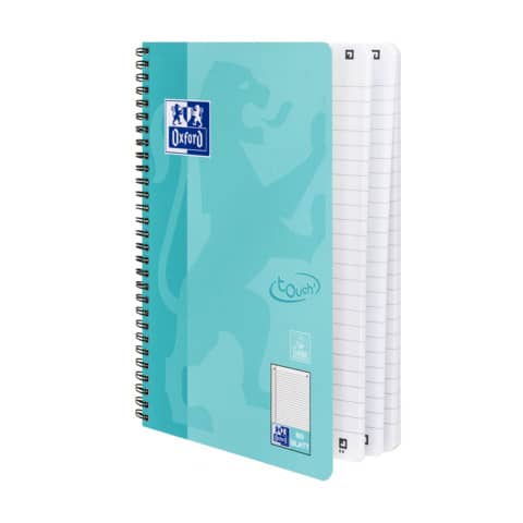 Collegeblock Touch, B5, 80 Blatt, liniert, auqa OXFORD 400086489