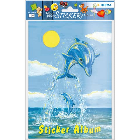 Sticker Sammelalbum für Kids, A5, "Der kleine Delfin" (16 Seiten, blanko) HERMA 15419