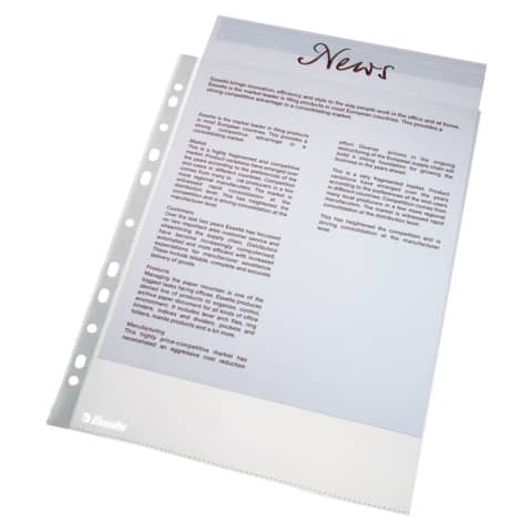 Prospekthülle Economy, A4, PP, genarbt, dokumentenecht, 100 Stück, farblos ESSELTE 56171