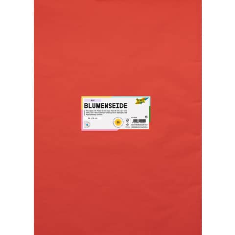 Blumenseide, 50 x 70 cm, 20g/m², 26 Bogen, rot (20) FOLIA 90020