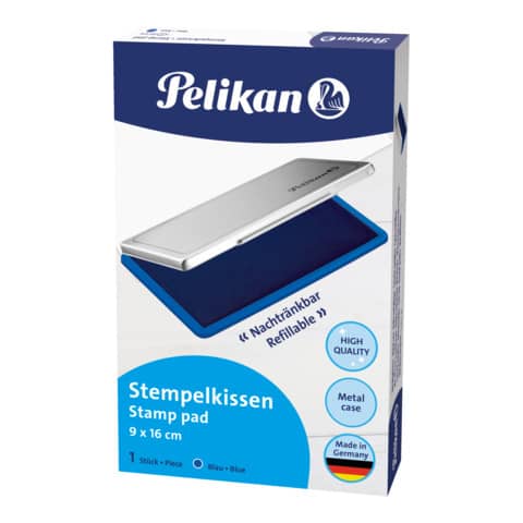 Stempelkissen Gr.1, 9 x 16cm, blau PELIKAN 100436056