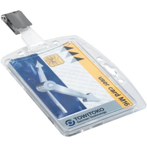 Namensschild mit Security Clip, Kunststoff, transparent, 85 x 54 mm, 25 Stück DURABLE 8005 19