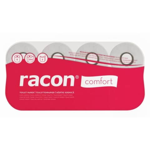 Toilettenpapier comfort KR naturweiß 2-lagig   64 x 250 Blatt RACON 091078-03