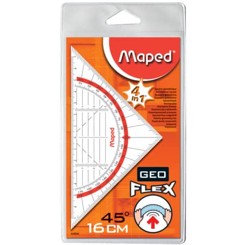 Geometriedreieck Flex, 16cm, transparent MAPED M028600