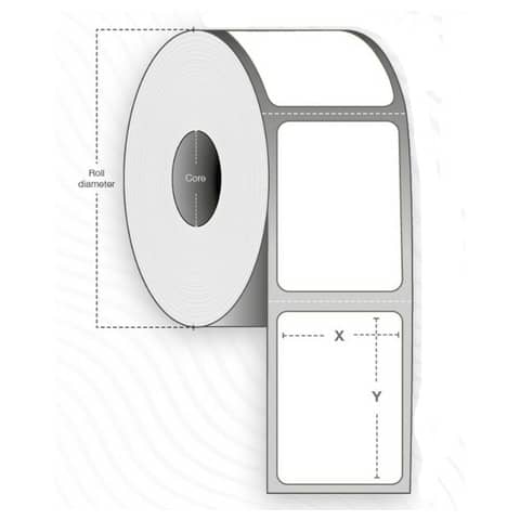 Thermoetiketten, 57x32mm, 12x2100 Etiketten ZEBRA 10002620